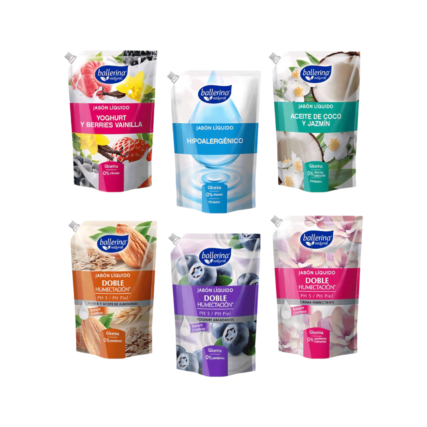 Jabón Líquido Ballerina 750ML (Variedades)