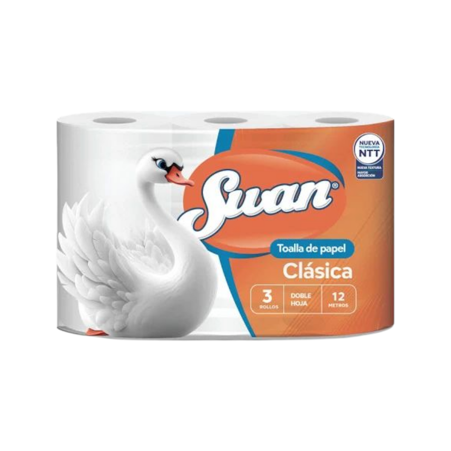 Toalla de Papel Swan 12M - Pack de 3 Unidades