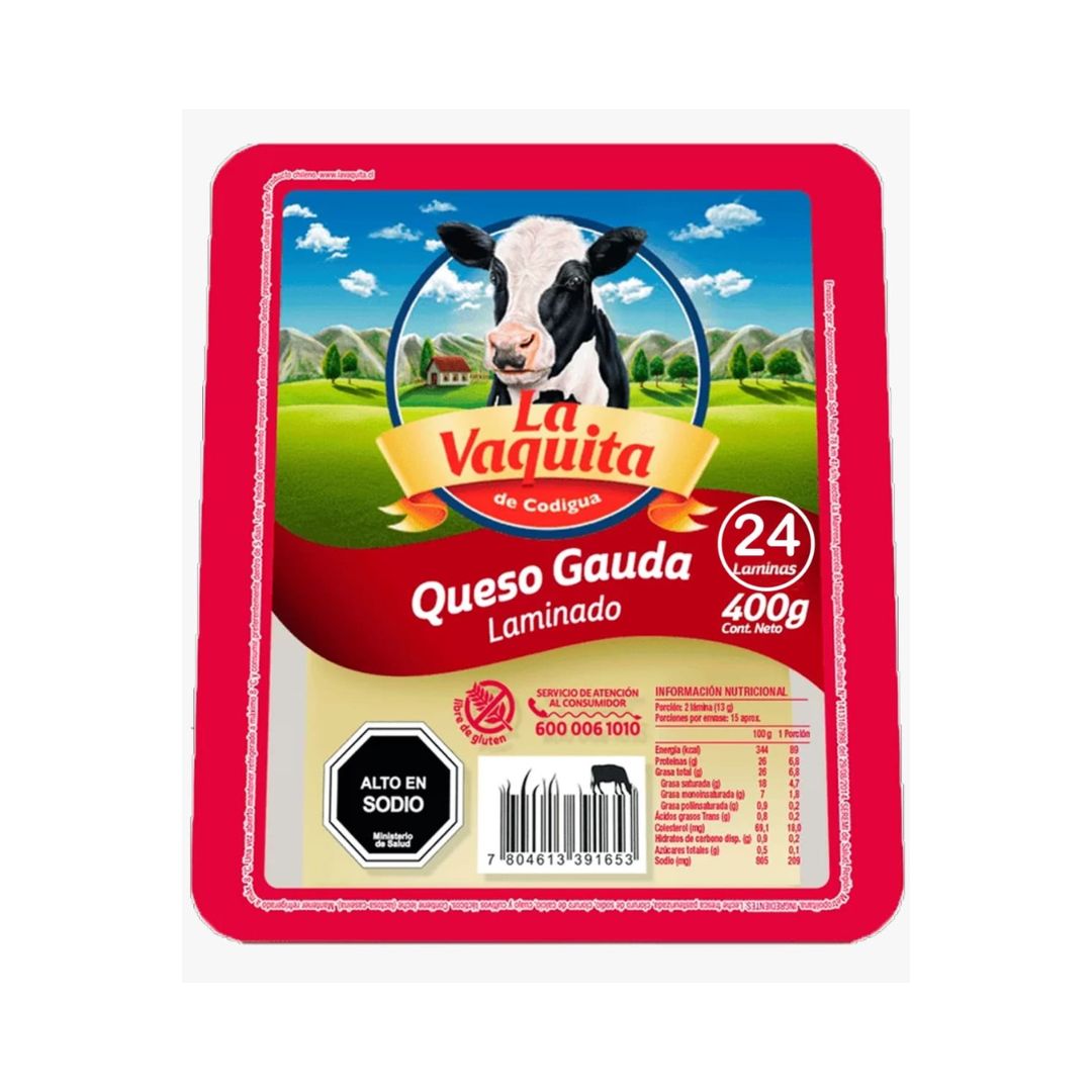 Queso Gauda Laminado La Vaquita 400g