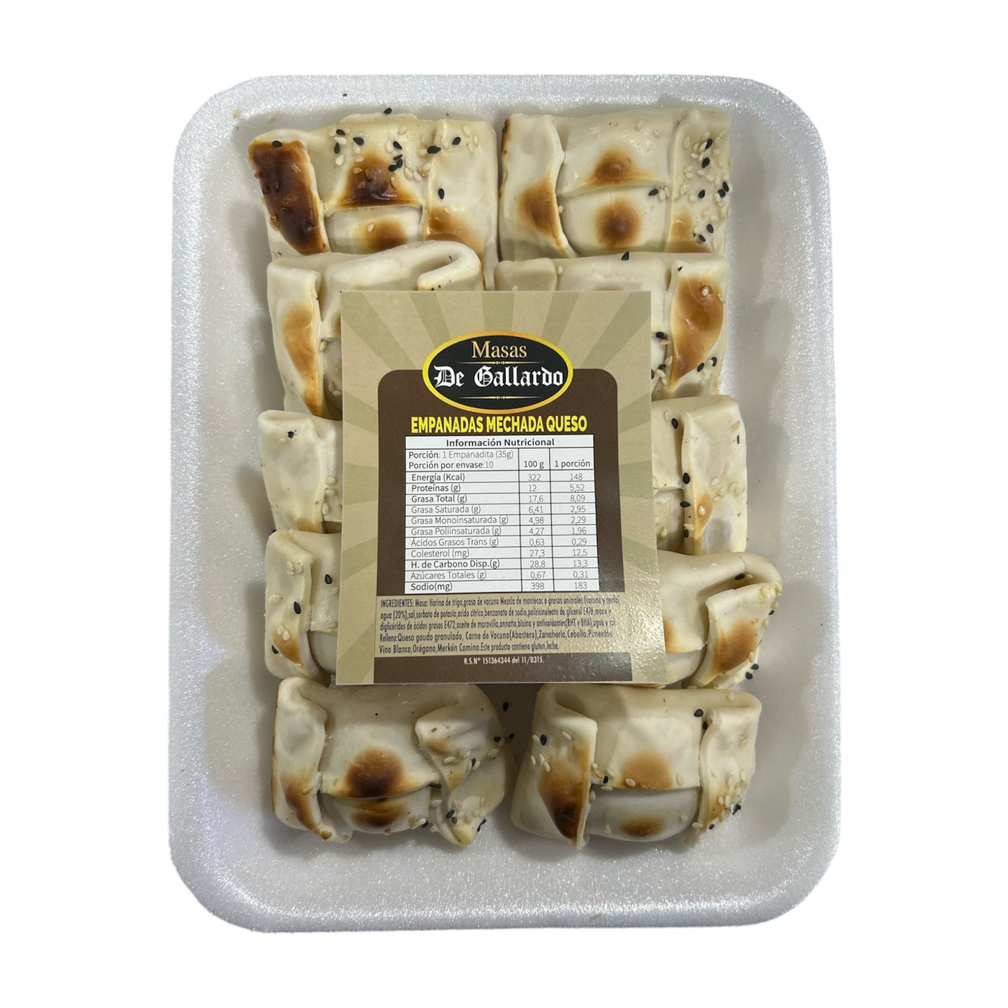 Empanaditas Cóctel De Gallardo - 10 Unidades (Camarón / Mechada)