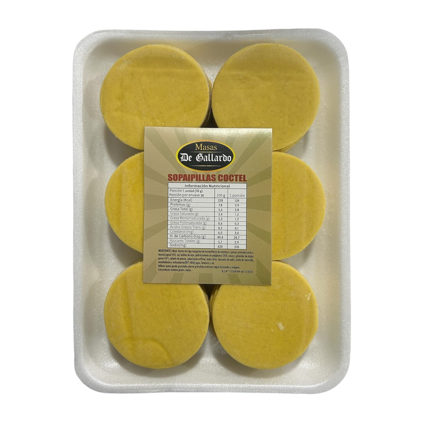 Sopaipillas Cóctel Congeladas De Gallardo - 30 Unidades