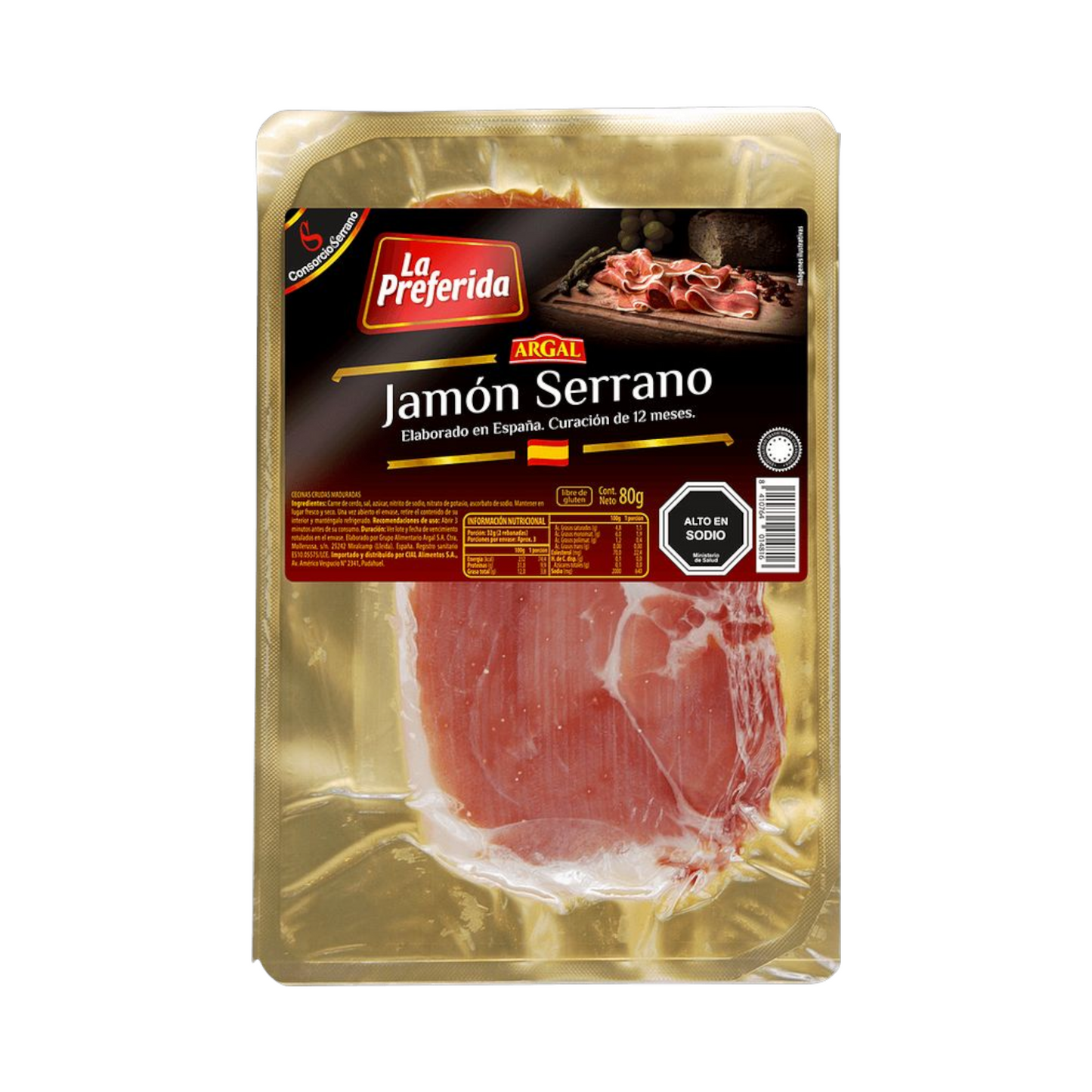 Jamón Serrano La Preferida 80g