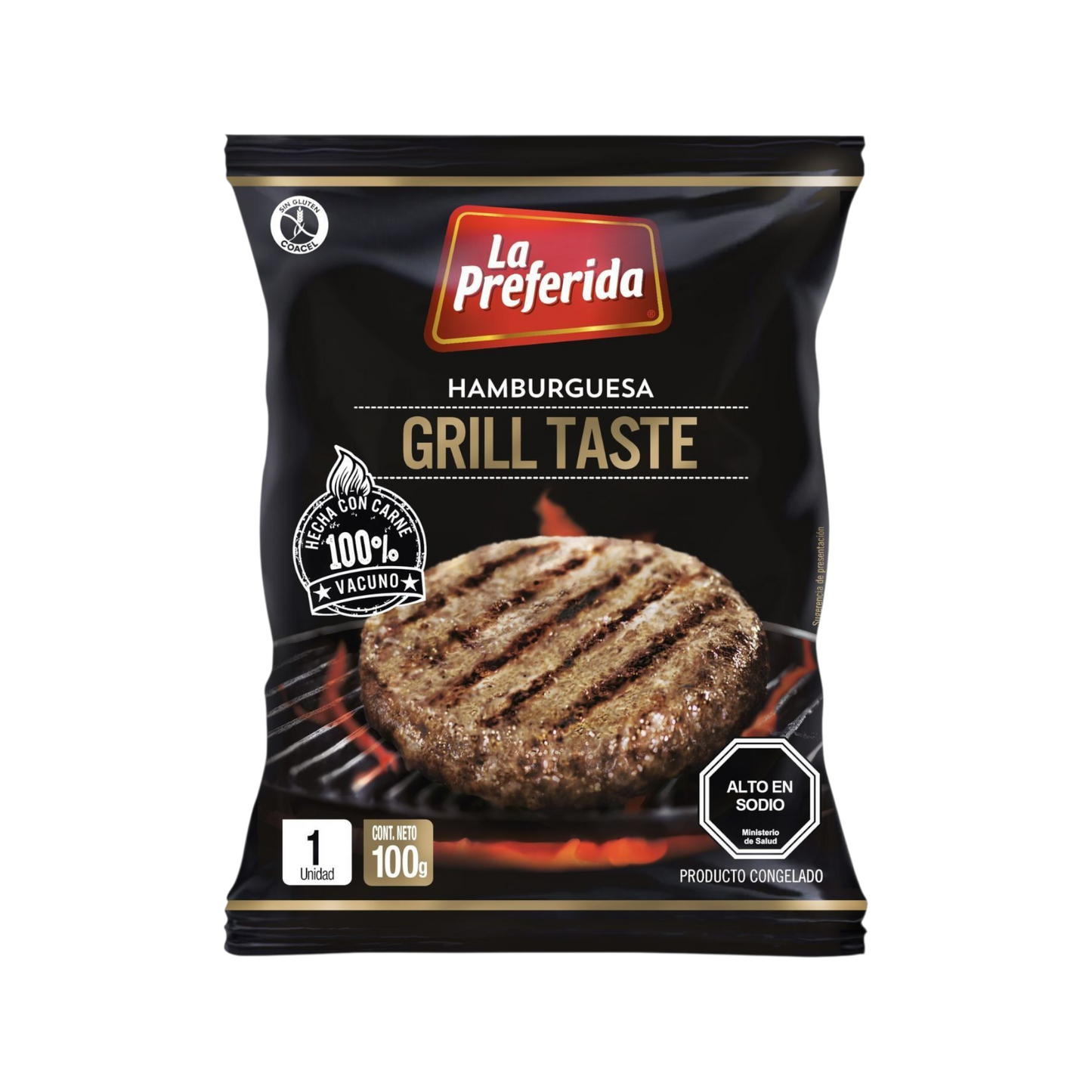 Hamburguesa de Vacuno Grill Taste La Preferida 100g