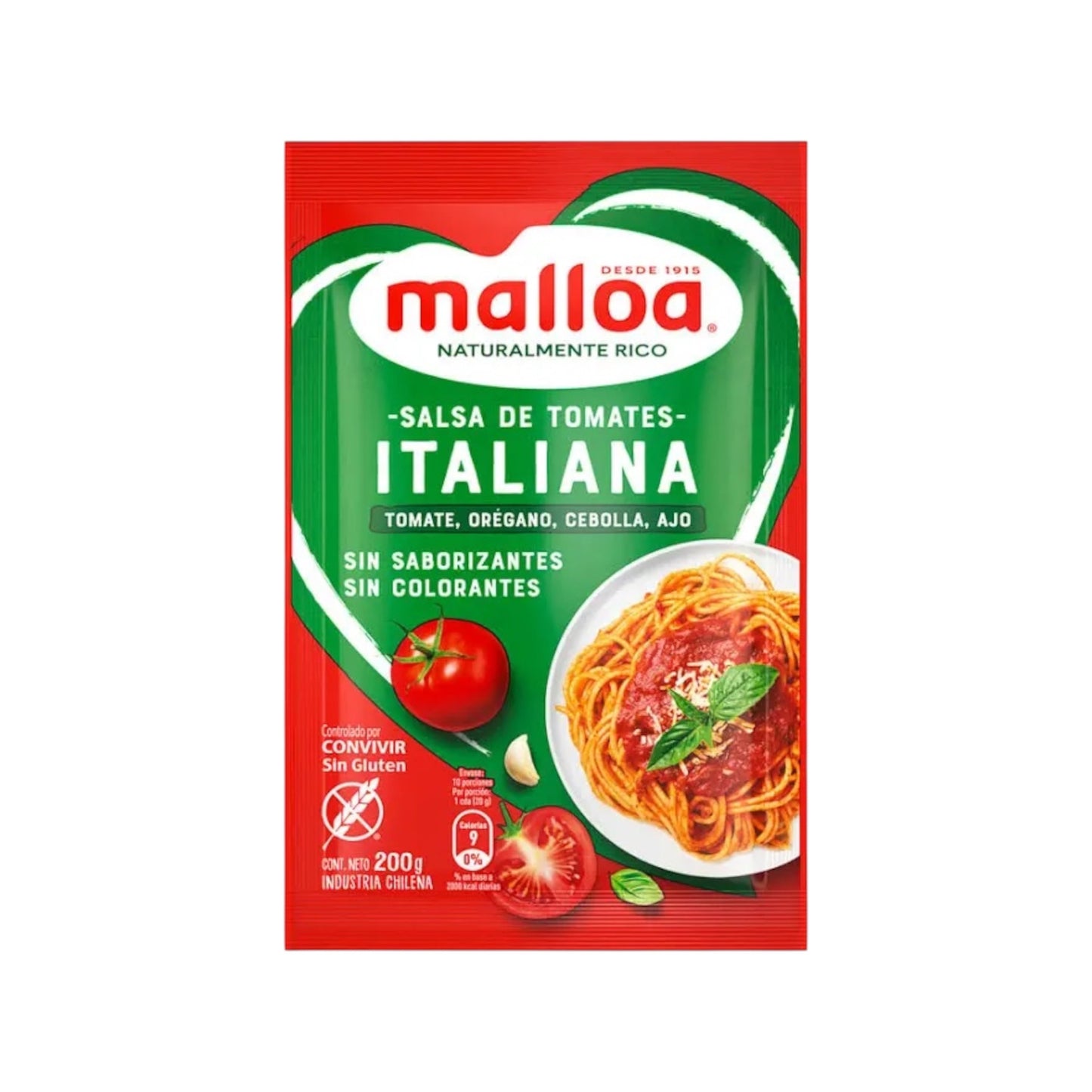 Salsa De Tomate Malloa 200g