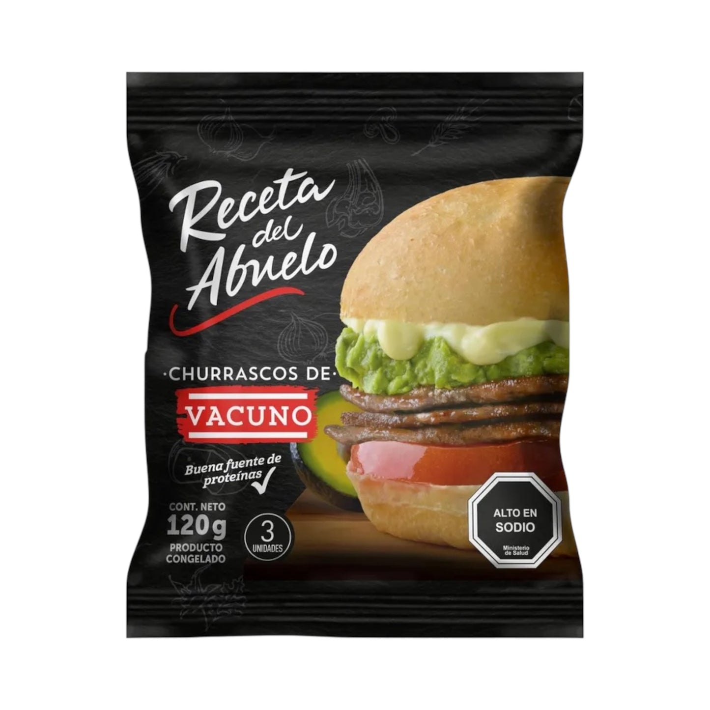 Churrasco de Vacuno Receta del Abuelo 120G (3 Láminas)