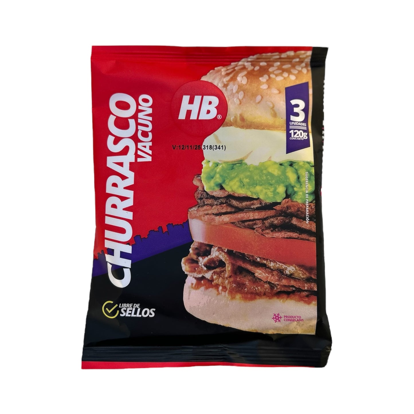 Churrasco de Vacuno HB 120G (3 Láminas)
