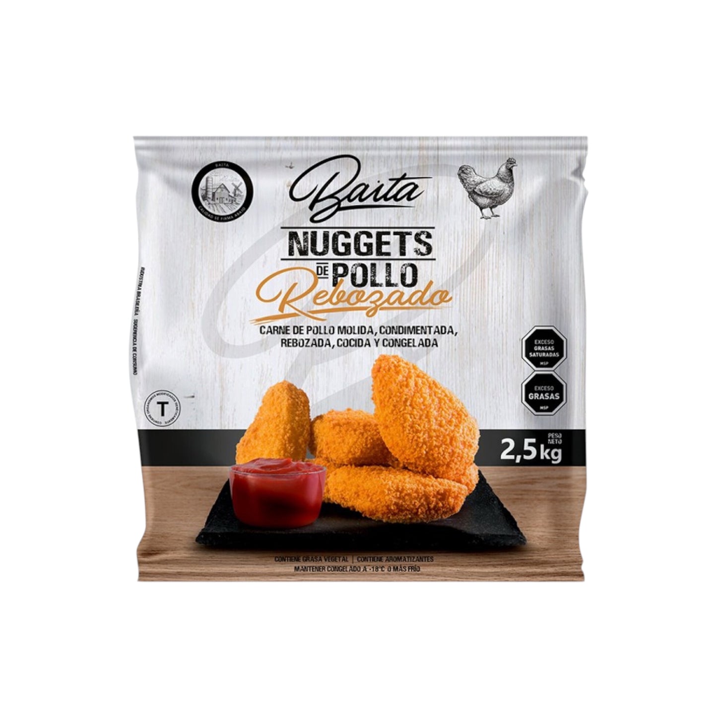 Nuggets De Pollo Empanizados Baita 2,5KG