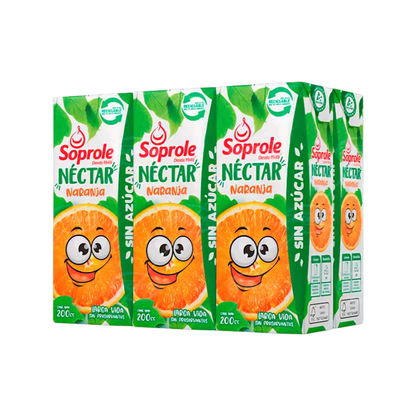 Néctar Soprole Bombillín 200ML - Pack 6 Unidades (Variedades)