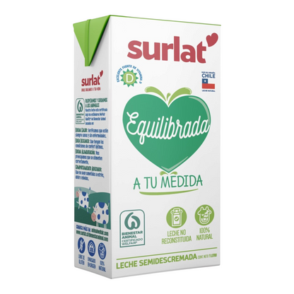 Leche Natural Surlat 1L (Entera, Descremada, Semidescremada)