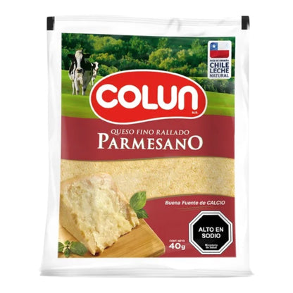 Queso Rallado Colun 40g (Parmesano y Reggianito)