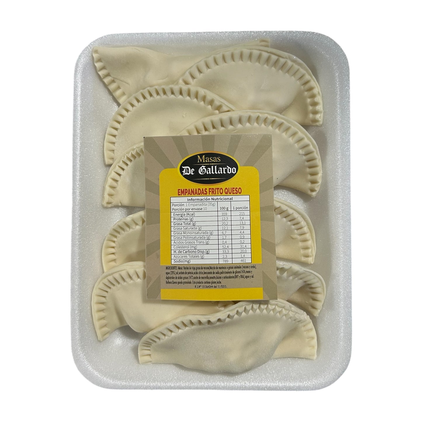 Empanaditas Para Freír De Gallardo - 10 Unidades (Queso / Camarón Queso)