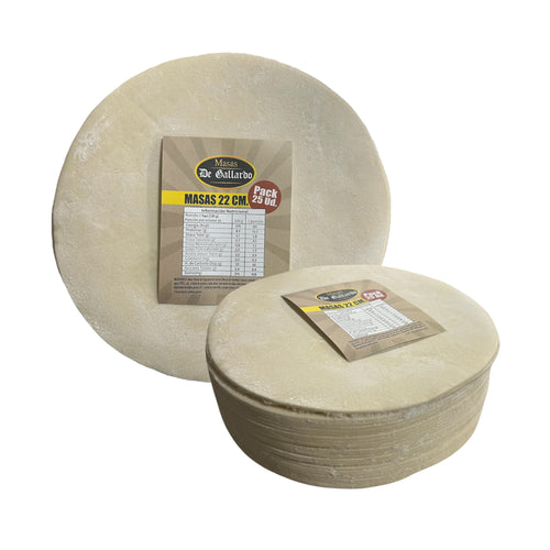 Masas De Empanadas Congeladas De Gallardo 22CM (25 Unidades)