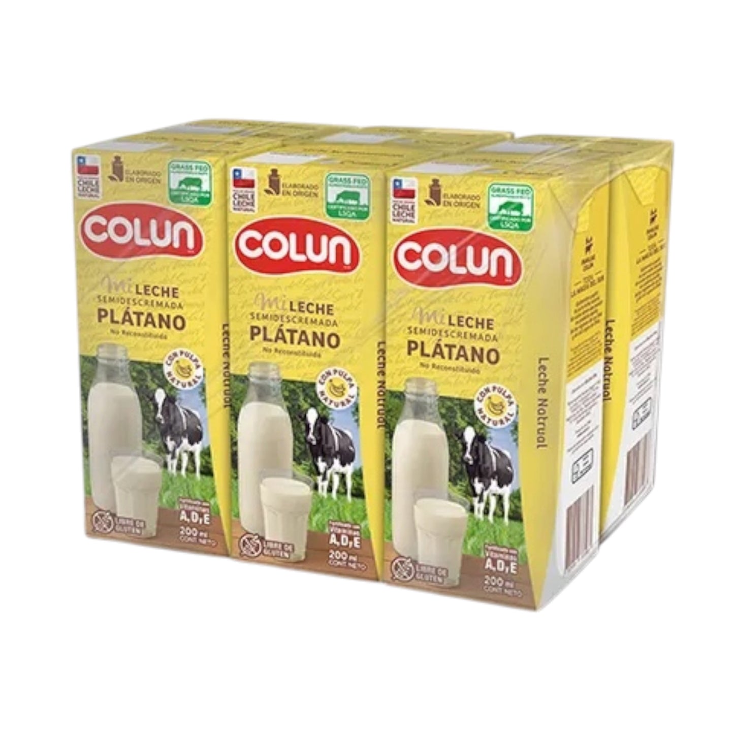 Leches Colun Bombillín 200ML - Pack 6 Unidades (Sabores)