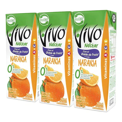 Néctar Vivo 190ML - Pack de 3 Unidades (Variedades)