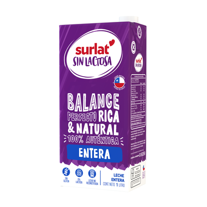 Leche Sin Lactosa Surlat 1L (Entera, Descremada, Semidescremada)