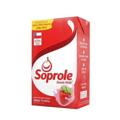 Leche Soprole Sabores 1L (Chocolate y Frutilla)