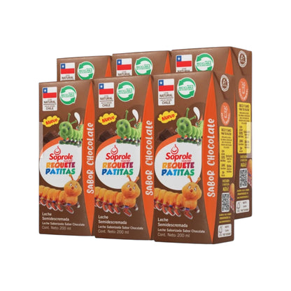 Leches Soprole Bombillín 200ML - Pack 6 Unidades (Chocolate y Frutilla)
