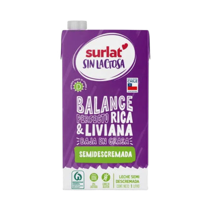 Leche Sin Lactosa Surlat 1L (Entera, Descremada, Semidescremada)
