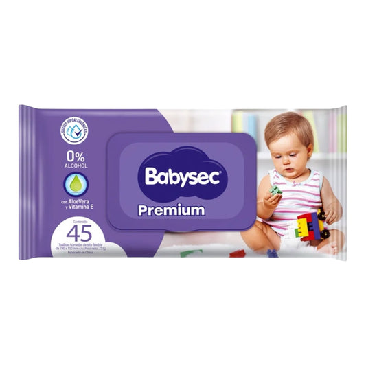 Toallitas Húmedas Babysec Premium 45 Unidades