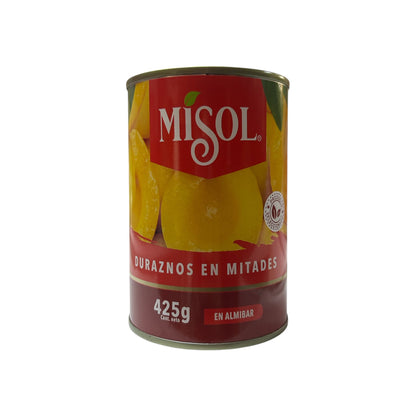 Duraznos Misol 425g (Mitades y Cubitos)