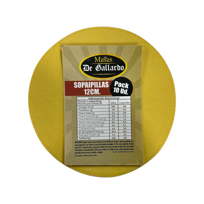 Masas de Sopaipillas Congeladas De Gallardo 12cm (10 Unidades)