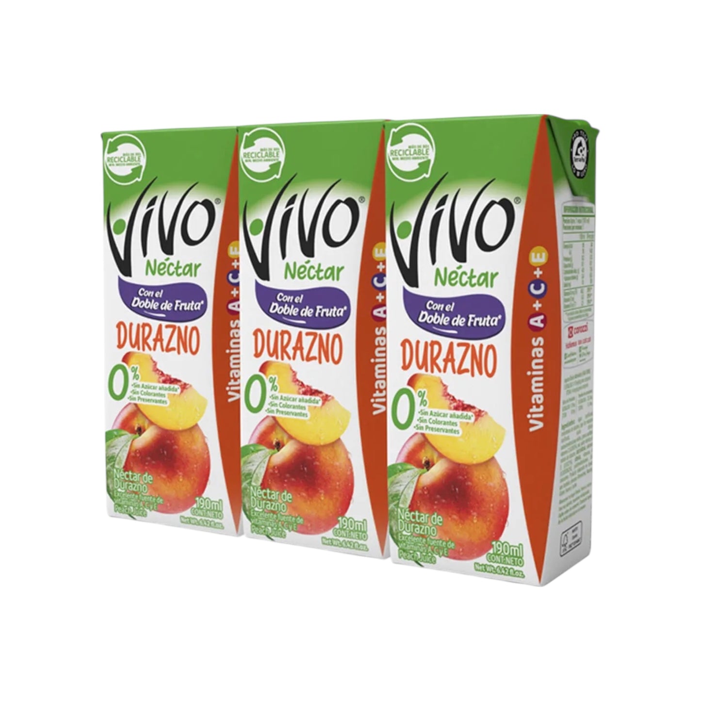 Néctar Vivo 190ML - Pack de 3 Unidades (Variedades)