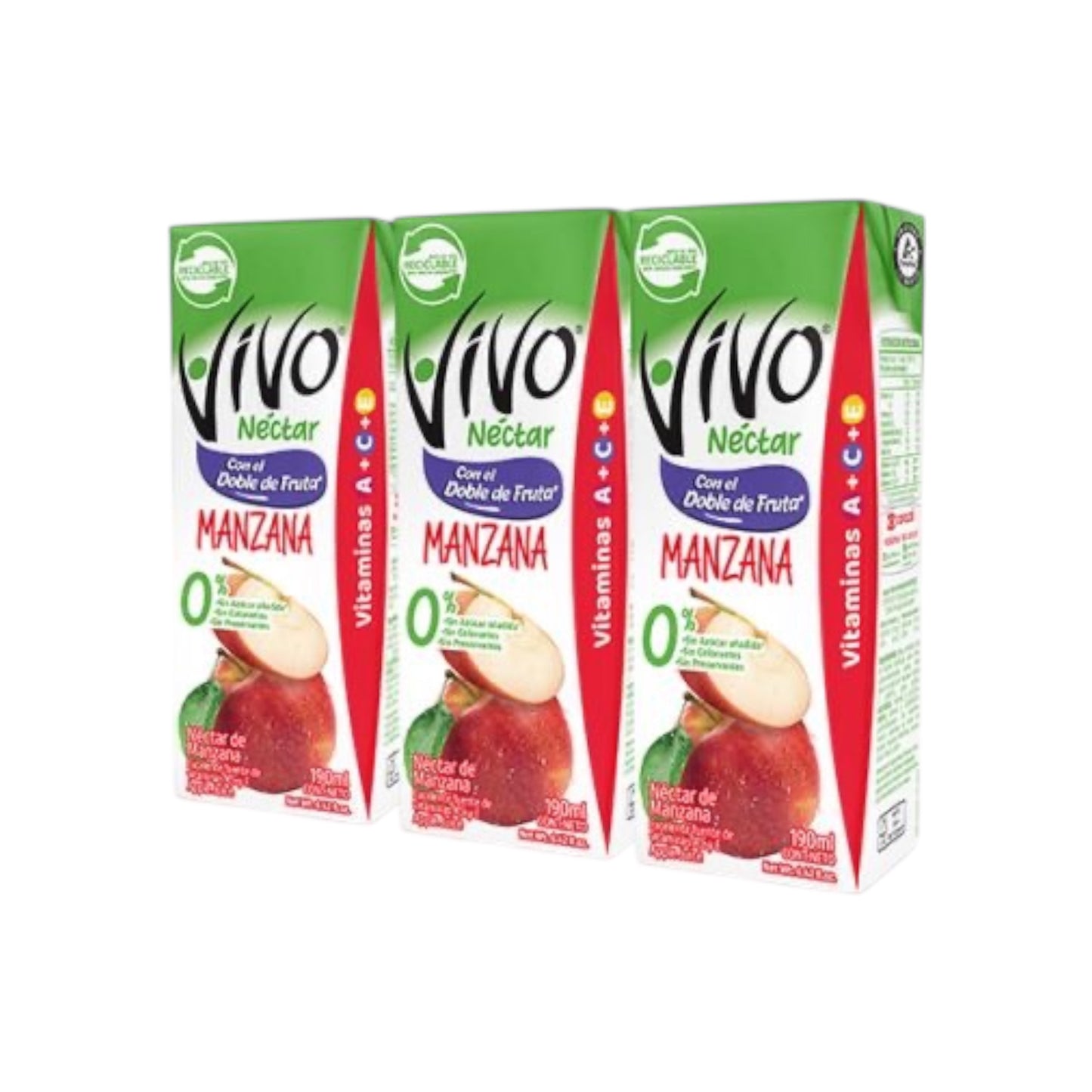 Néctar Vivo 190ML - Pack de 3 Unidades (Variedades)