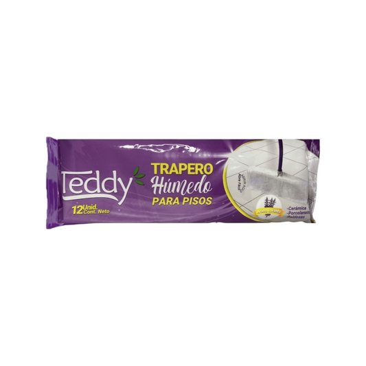 Traperos Húmedos Teddy (12 Unidades)
